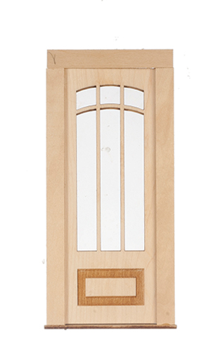 Dollhouse Miniature DOOR - 6 LIGHT, 1 RAISED PANEL